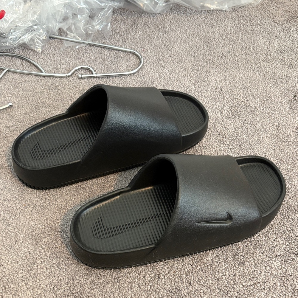 Nike Black Slide Sandals with Logo